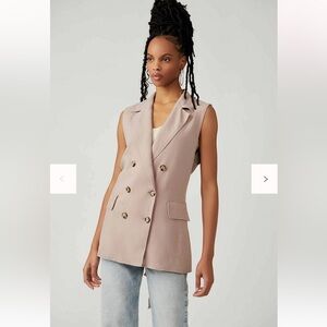 NWT Free People Olivia Linen Vest